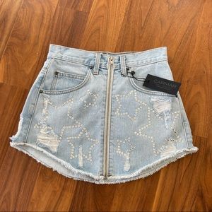 carmar denim star skirt